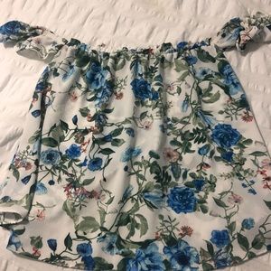 Floral off the shoulder top